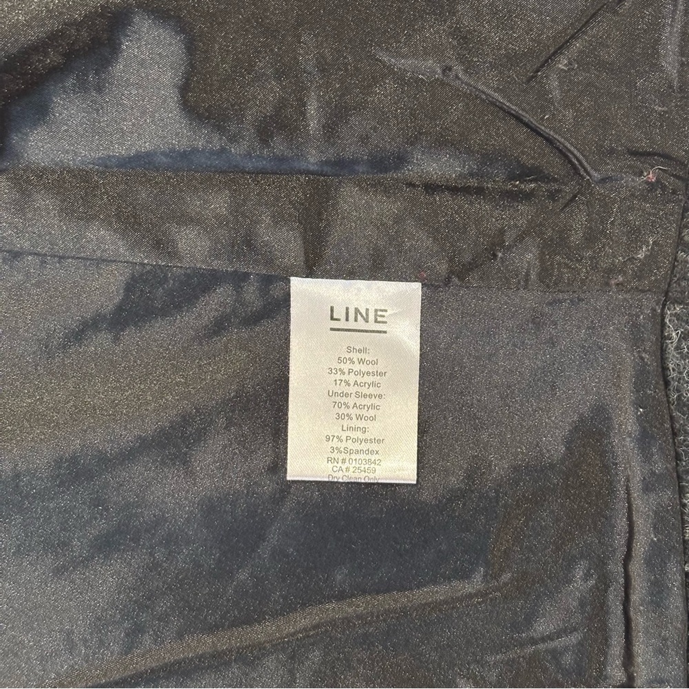 Line Blossom Wool Blend Jacket, Black Grey, Size Small, Classic Quiet Luxury - Picture 8 of 10